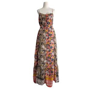 Simona Jaipur Block Print Strappy Maxi Dress